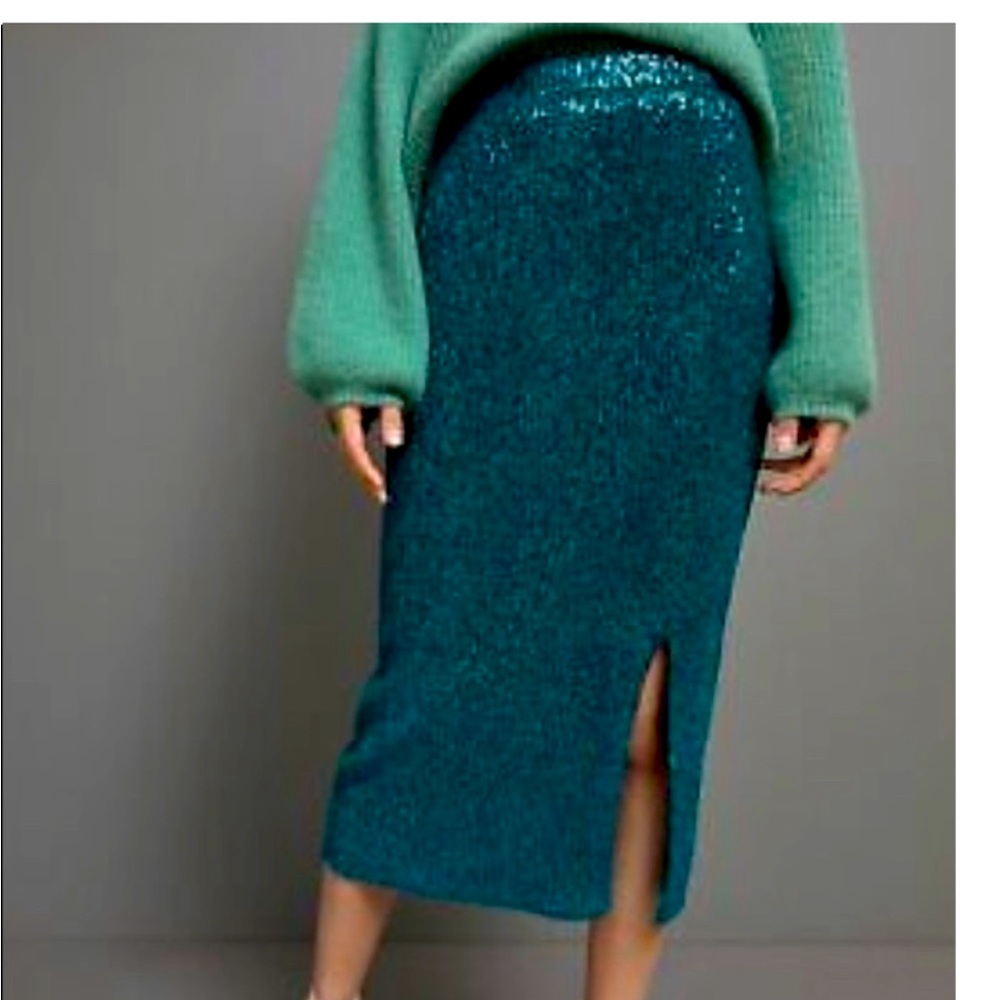 Maeve all over sequin skirt